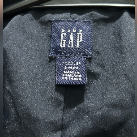 Gap toddler boys plaid 1/2 zip hooded rain jacket US size 3T EUC - Picture 3 of 3